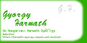 gyorgy harmath business card